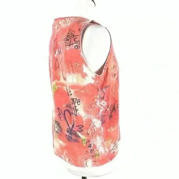 Chicos tank top sz 0 S 4 Orange green mixed media - Picture 3 of 8
